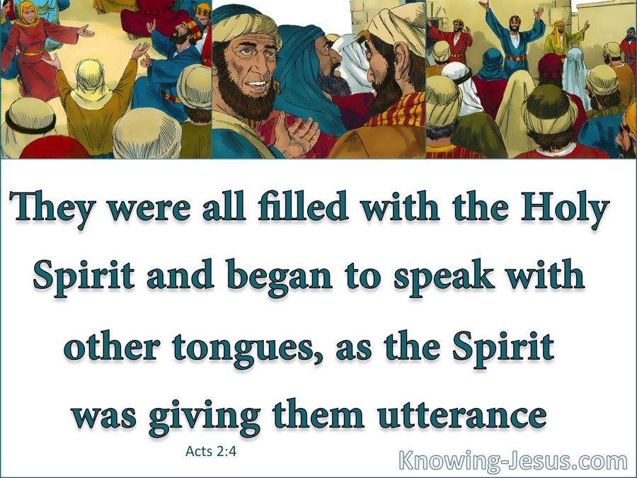 Acts 2:4 Filled With The Holy Spirit (white)